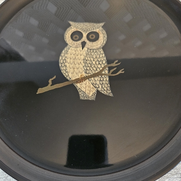 Couroc of Monterey Vintage 10.5" Owl Tray With Label - Picture 4 of 9